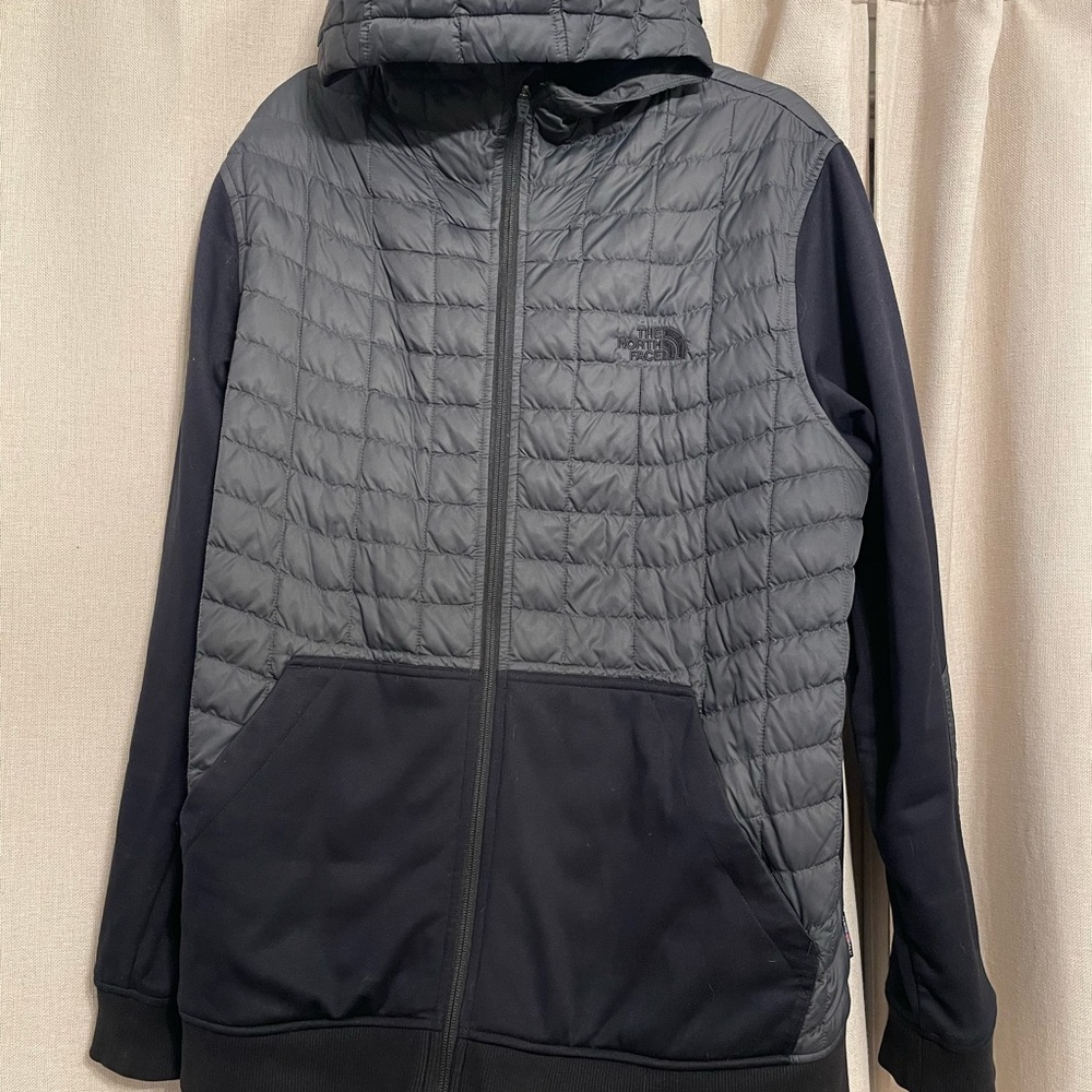 The North Face Gray and Black Puffer Jacket